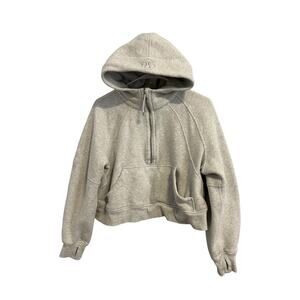 Lululemon Scuba Oversized Half-Zip Hoodie Sz XS/S Light Gray Great Condition!
